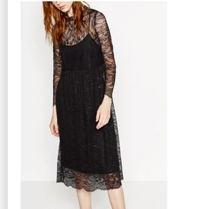 Zara lace midi dress
